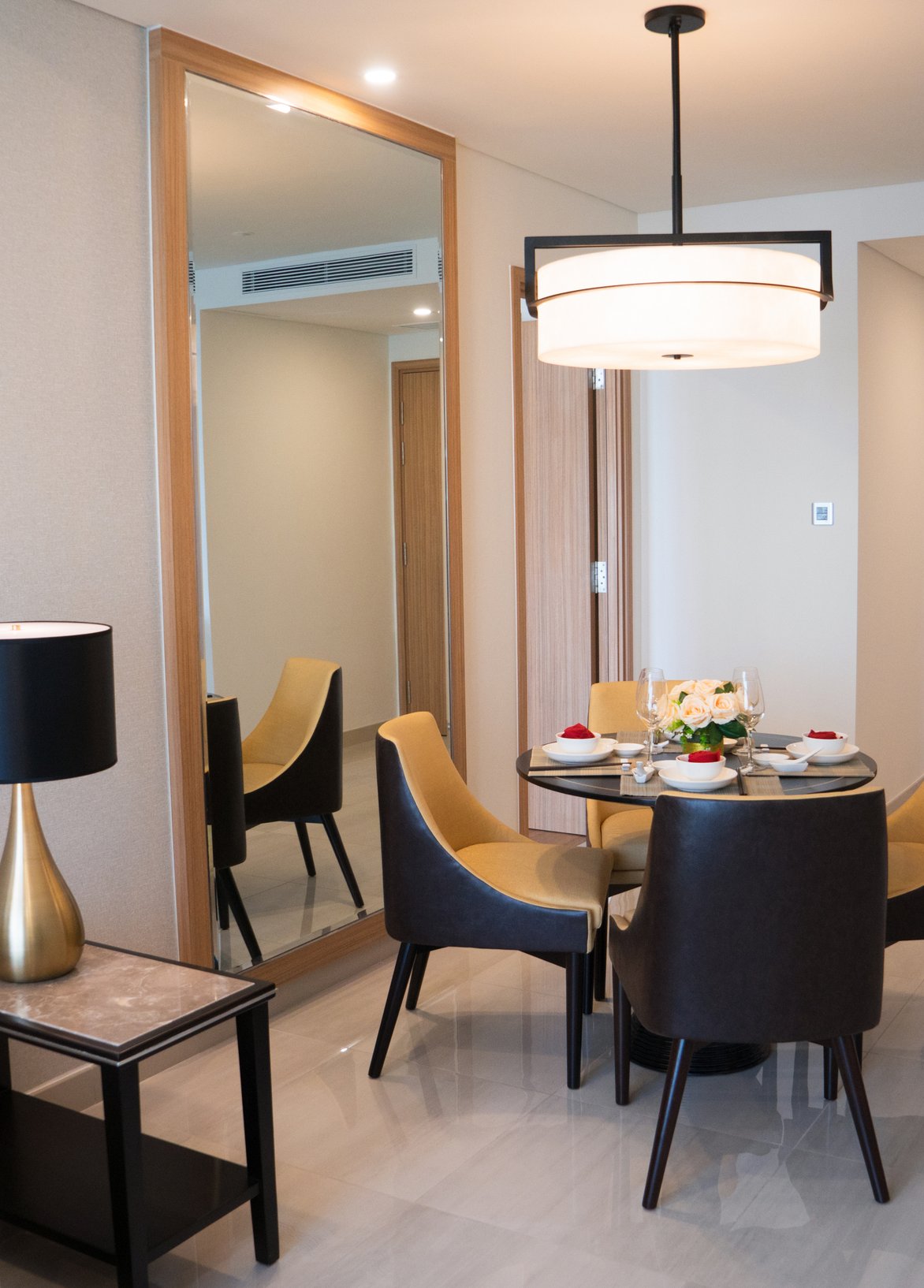 a dining room table