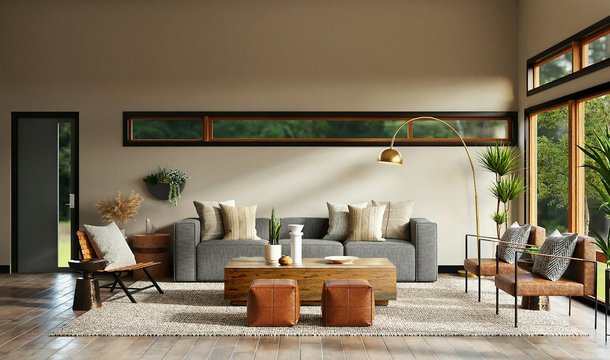 an open-plan living room