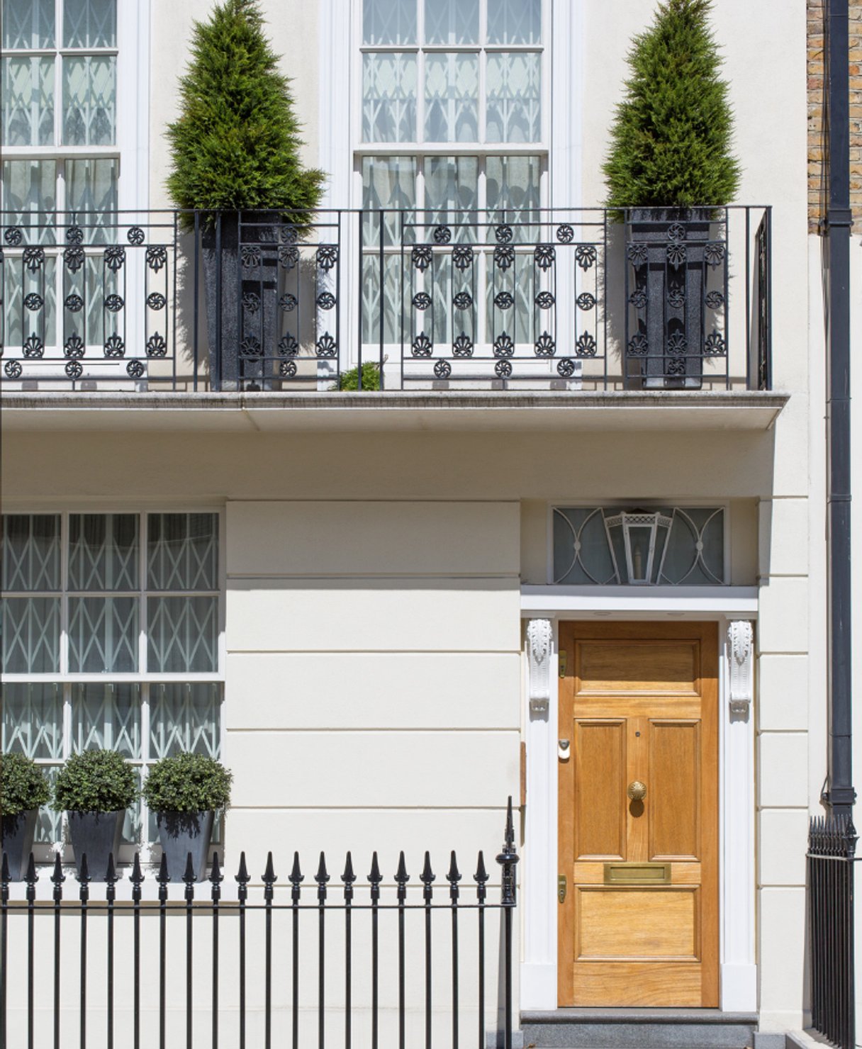 the front door of a townhouse