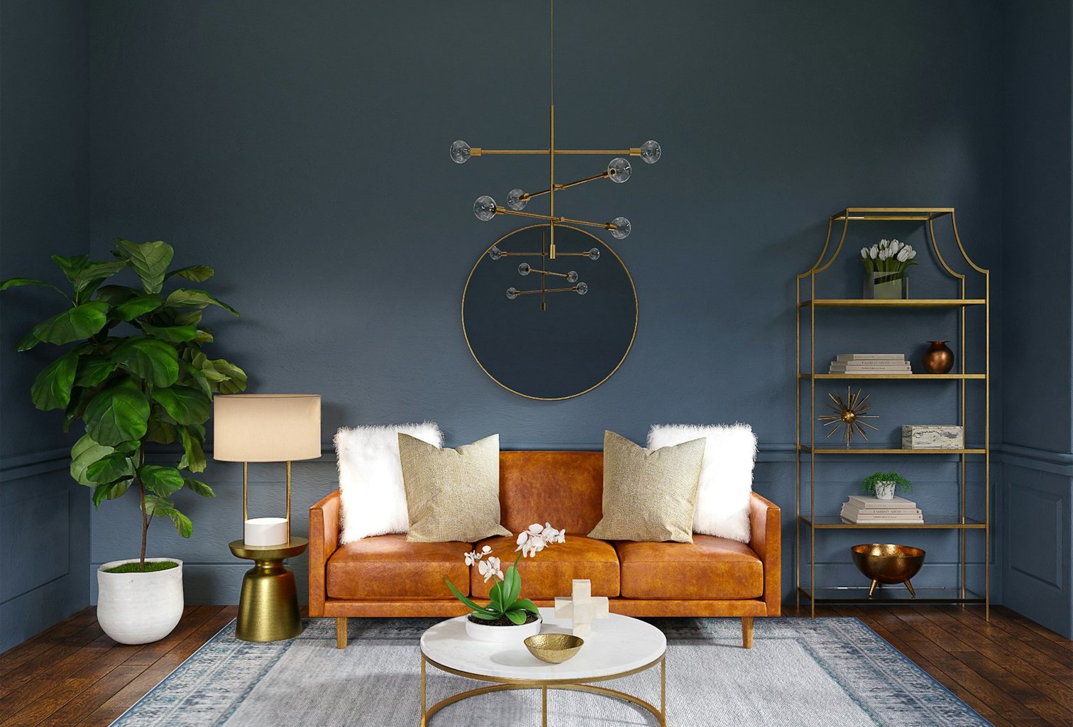 a short-let rental living room